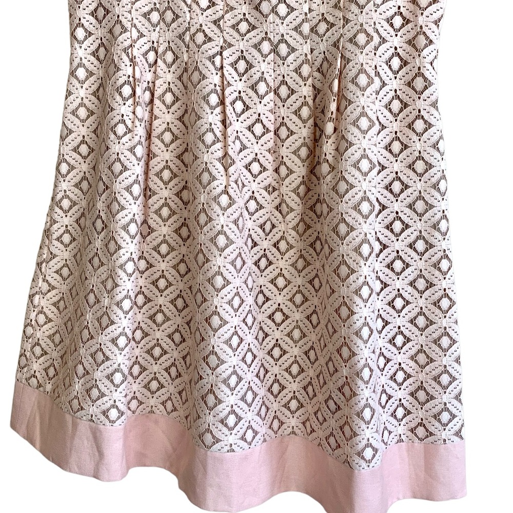 Eliza J Lace Cutout Fit And Flare Dress Pockets Blush Pink - Picture 6 of 14
